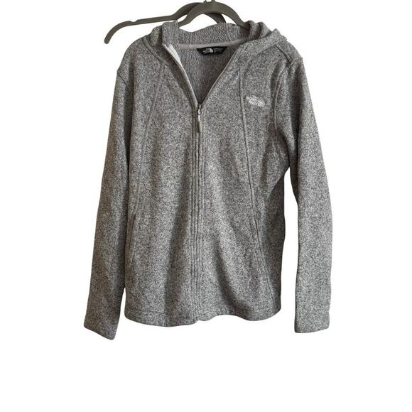 The North Face Women’s Osito Fleece Hoodie Jacket Gray Size Large L Full Zip - Picture 1 of 10